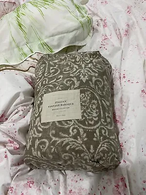 Restoration Hardware Italy 1pc F/Q Italian Baroque Duvet Cover 100% Cotton • $99