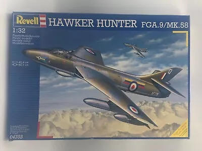 REVELL HAWKER HUNTER FGA.9 / MK.58 - RARE 1/32 SCALE MODEL KIT No.04703 • £50