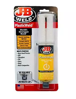 J-B Weld Plasticweld Epoxy Syringe 2 Part Glue Adhesive Plastic Repair Jb 50132 • $10.74