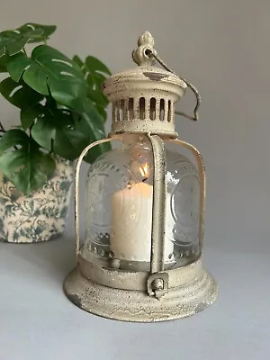 Vintage Hurricane Glass Lantern French Style Country Decor • £29.99