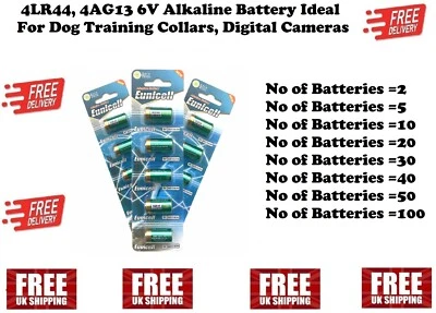 4LR44 4AG13 6V Alkaline Battery Ideal For Dog Training Collars Digital Cameras • £36.49