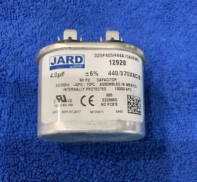 New Jard Mars Motor Run Capacitor 4 Uf MFD 440/370V 12928 Oval • $9