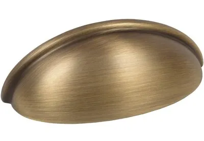 9 Pack Brushed Antique Brass Cabinet Hardware Bin Cup Drawer Cup Pull 3  783BAB • $21.55