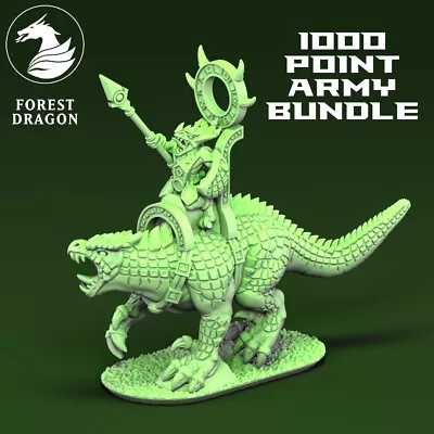 Lizardmen - 1000points Army Bundle - 10mm Detailed Miniatures  Warmaster • £60