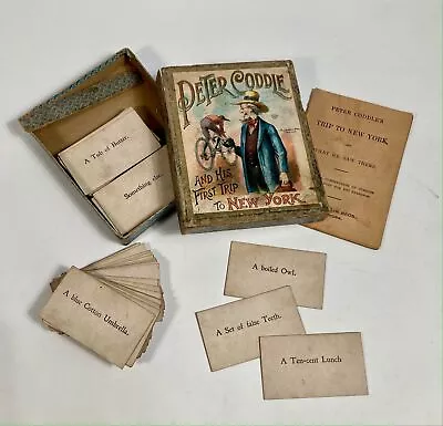 Antique 1890's PETER CODDLE & His First Trip To New York CARD GAME McLoughlin B • $68