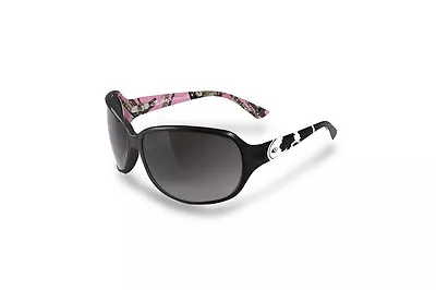 Mossy Oak Rack Black Pink Logo Sunglasses - Smoke Lens • $28.95