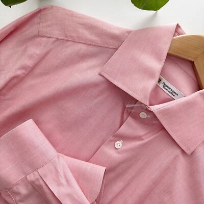 $85 • Buy Domenico Vacca Cucita A Mano Custom Hand Made Cotton Button Down Size L