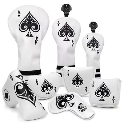 $20.96 • Buy Golf Club Headcovers For Driver Fairway Hybrid Head Covers Putter Mallet Covers