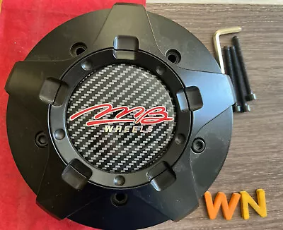 #WN 1) MB Motorsports Wheels Wheel TKO Cover Black Center 6x114.3 Cap C-358-3 • $69.95