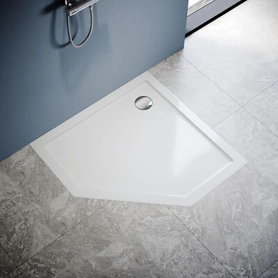 £114.99 • Buy Slimline Shower Tray Stone Resin For Pentagonal Enclosure Door Wet Room Cubicle