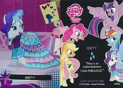 2015 My Little Pony Friendship Is Magic Foil Trading Card Rarity #tc5 • £6.60