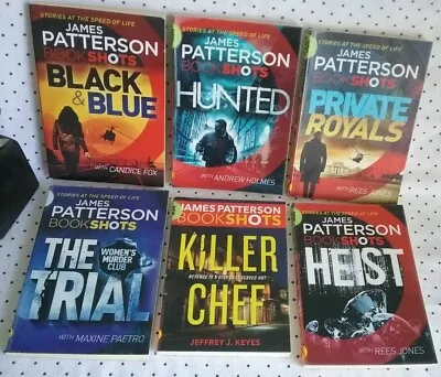 📚6x James Patterson BOOK SHOTS Heist.Hunted.Killer Chef PB • $18.80