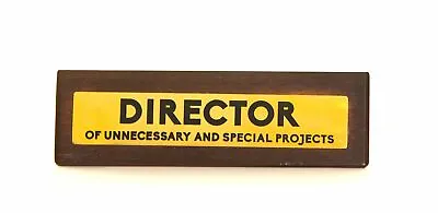 £9.99 • Buy Boxer Gifts Director Of Unnecessary Projects Desk Sign | Funny Gift Colleage