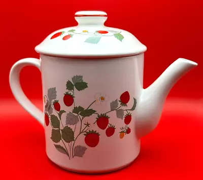 International Tableworks Large 7  Strawberry Teapot Vintage Ceramic Japan • $60