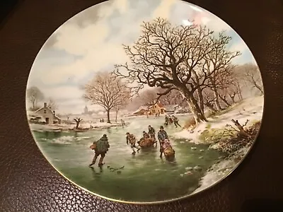 COALPORT WINTER LANDSCAPES ‘Christmas Day’ Fine Bone China Decorative Plates • £9.50