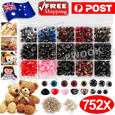 752X Plastic Safety Eyes For Teddy Bear Doll Toy Animal Felting Accessories DIY • $10.95