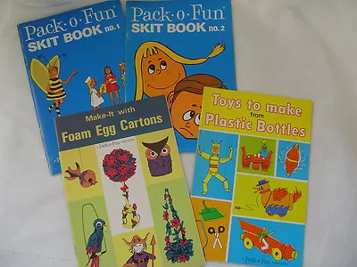 Pack O Fun Magazine Booklets Lot Of 4 Vintage Skits Scrap Craft Kids • $10.99