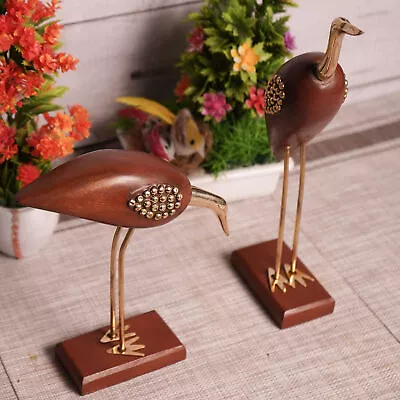 Vintage Wooden Swan Set Home Decoration Accessories Home Decor Living Room Items • $87.24