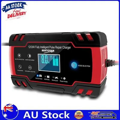 AU ANHTCzyx 12V-24V 8 Amp Touch Screen Pulse Repair Car Battery Charger 6 Mode R • $37.18