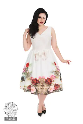 Summer Loving Swing Dress Hearts & Roses London H&R 50s Vintage Rockabilly • $41.66