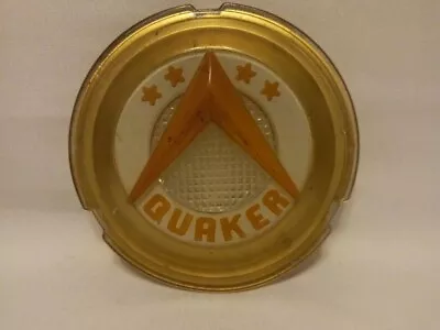 Vintage QUAKER OIL STOVE Door Glass Insert Medallion EMBLEM BADGE ANTIQUE STAR • $15