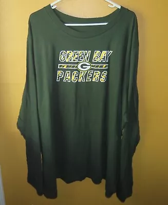 MAJESTIC Womens Shirt PLUS SZ 4X Green Bay Packers NFL Long Sleeve Graphic Tee  • $12.99