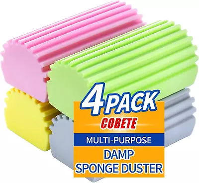 Damp Clean Duster Sponge4Pack Magic Sponge EraserReusable Damp Dusting  • $14.98