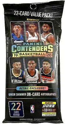 $60 • Buy 2019/20 Panini Contenders NBA Basketball Card Jumbo Fat Pack Zion JA Morant