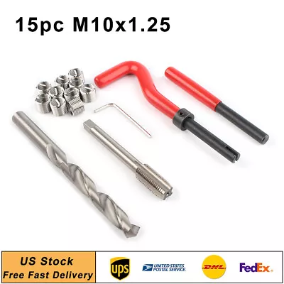 15PCS M10 X 1.25 Metric Thread Repair Install Tool Insert Kit M10 Helicoil Coil • $23.05