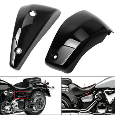 $54.99 • Buy Gloss Black Battery Side Fairing Covers For Yamaha V Star 1300 XVS1300 2007-2017