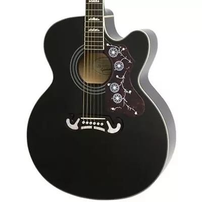 Epiphone J-200EC Studio Acoustic-Electric Guitar - Black • $549