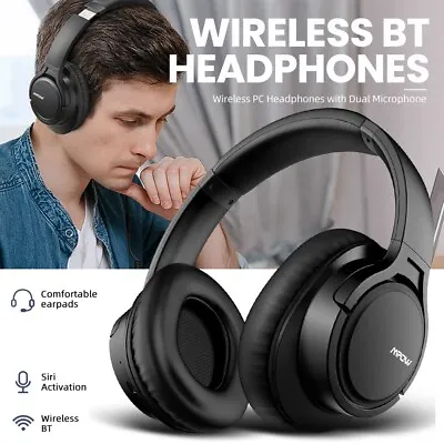 $29.95 • Buy Wireless Headphones Bluetooth 5.0 Noise Cancelling Earphone Headset With Mic AU
