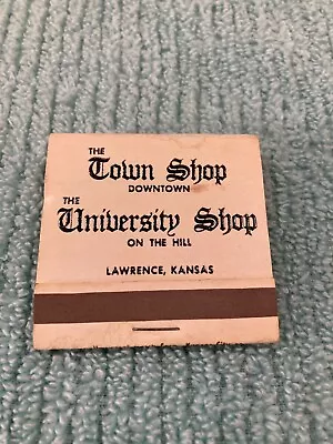 Matchbook: The Town Shop & University Shop Lawrence KS- 28 Strike Full Unstruck • $4.99