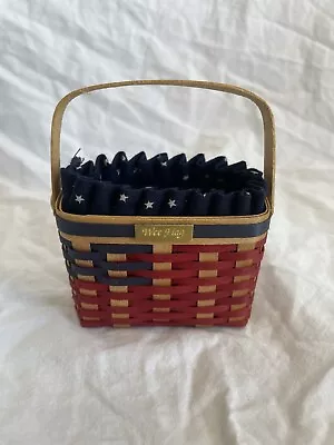 Vintage Wee Flag BWB Bradford Mini Basket & Liner Signed Hand Woven Cute 🥰 • $21.95