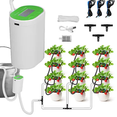 Automatic Watering System For Potted Plants DIY Drip Irrigation Kit W/Timer Pump • $22.26