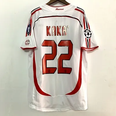2006/07 AC Milan KAKA #22 Retro Away Shirt Short Sleeve With Patches White • £26.38