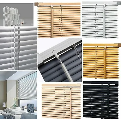 Pvc Venetian Blinds Easy Fit Trimable Home Office Window VENETIAN Blind All Size • £28.95