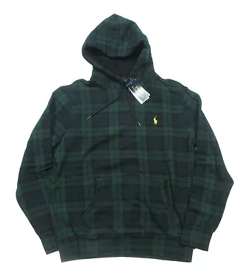 Polo Ralph Lauren Men's Green Tartan Plaid Graphic Fleece Hood Pullover Hoodie • $168