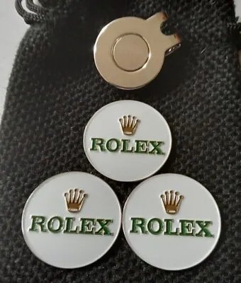 £5.99 • Buy 1  Diameter (25mm) Rolex Golf Ball Marker X 3 With Magnetic Hat Clip 