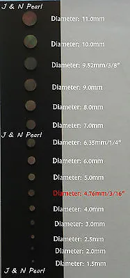50+3pcs Free 4.76mm/3/16   Black MOP DotsShinyBlack With Iridescence A Grade • $12.09