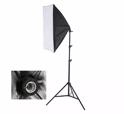 50x70cm Softbox Umbrella Continuous Lighting Kit + BULB Pro Light Stand • £34.99