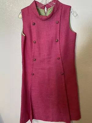 Vintage Unbranded  Mock Neck Dress Pink 12 • $14