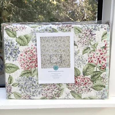 MARTHA STEWART “Hydrangea Blossoms” 2 Pc Twin Quilt Set 100% Cotton Retired NEW • $54.99