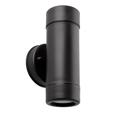 £21.19 • Buy Up Down Outdoor Wall Light Fitting 7W GU10 IP44 Black Saxby Icarus 81009