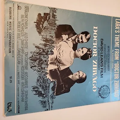 Vintage Sheet Music: Lara's Theme From Doctor Zhivago Piano Solo 1965 • $7.99