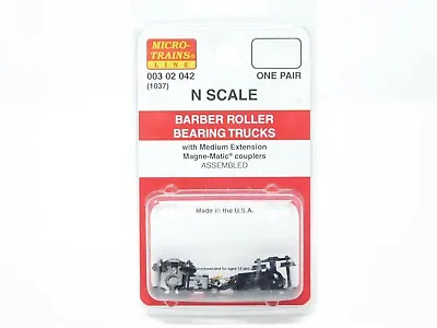 N Scale Micro-Trains MTL 00302042 (1037) Barber Roller Bearing Trucks M Couplers • $13.11