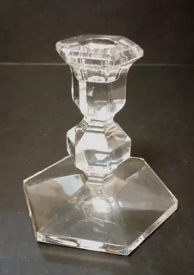 $20 • Buy Val St. Lambert  Gardenia  Crystal 5  Candlestick Holder Signed