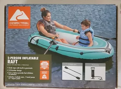  🚢Ozark Trail 2-Person Inflatable PVC Raft Boat  6' 5 X 40  ✅️Free UPS Shipping • $59.95