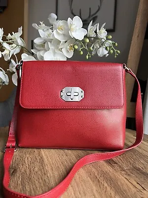 L Credi Real Leather Shoulder Bag - Red • £30