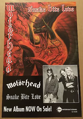 MOTORHEAD Ultra Rare 1998 PROMO POSTER For Snake CD 11x17 USA NEVER DISPLAYED • $29.99